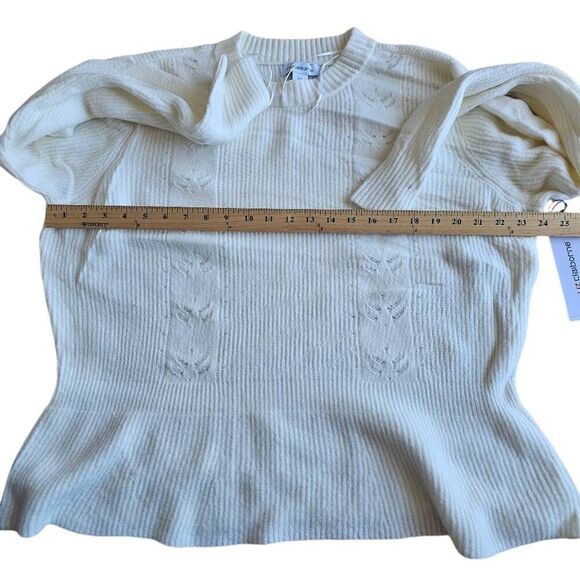 Liz Claiborne womens Sz XXL cream knit pullover sweater - Picture 4 of 7